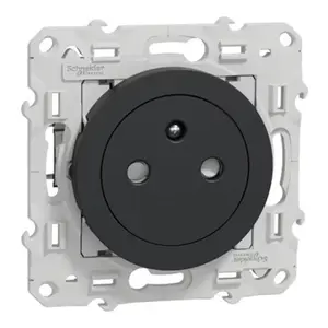 Prise 2P+T 16A affleurante par griffe anthracite "ODACE"