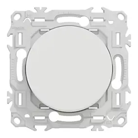 Va-et-vient ou poussoir, 10AX, blanc craie, Odace