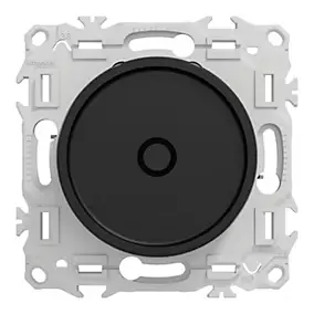 Variateur de lumière universel 2 ou 3 fils, rotatif, noir onyx, Odace