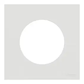 Plaque de finition 1 poste, blanc craie, Odace