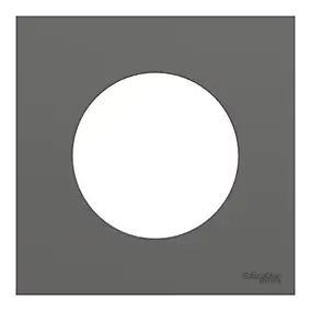 Plaque de finition 1 poste, gris basalte, Odace