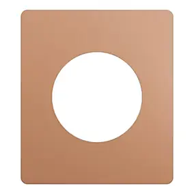 Plaque de finition 1 poste, effet cuivre, Odace Architecte