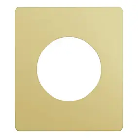 Plaque de finition 1 poste, effet laiton, Odace Architecte
