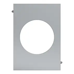 Plaque de finition centrale, effet titane, Odace Architecte