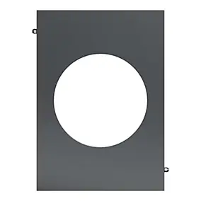 Plaque de finition centrale, effet Perle noire, Odace Architecte