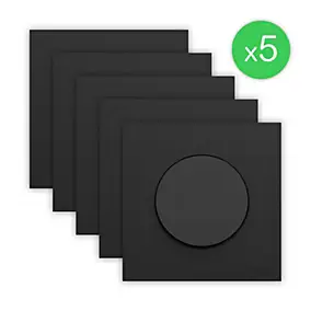 Va et vient ou poussoir Schneider Electric Odace complet, noir vendu par 5 pièces