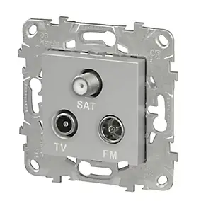 Mécanisme prise TV-FM-SAT Schneider Electric Unica Déco aluminium