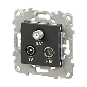 Mécanisme prise TV-FM-SAT Schneider Electric Unica Déco anthracite