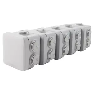 Lot de 5 boîtes de dérivation carrées 65 x 65 mm