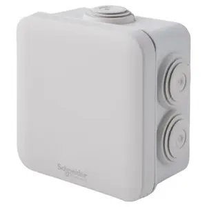 Lot de 5 boîtes de dérivation carrées 80 x 80 mm
