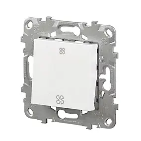 Interrupteur commande VMC 2 boutons 10A Schneider Electric Unica Déco blanc