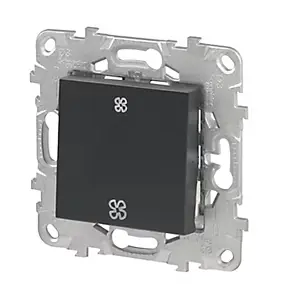 Interrupteur commande VMC 2 boutons 10A Schneider Electric Unica Déco anthracite