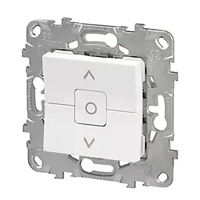 Interrupteur commande volet-roulant 3 boutons montée/descente/stop Schneider Electric Unica Déco blanc