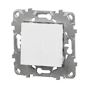 Interrupteur double va-et-vient connexion rapide 10A Schneider Electric Unica Déco blanc