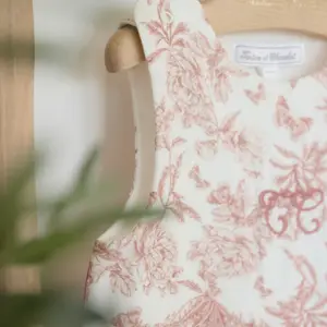 Gigoteuse d’été Toile de Jouy rose TOG 0,5 (3-9 mois)
