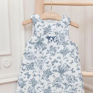 Gigoteuse d’été Toile de Jouy bleu TOG 0,5 (3-9 mois)
