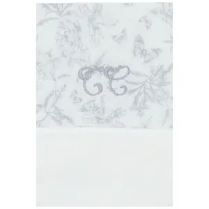 Housse de matelas à langer Toile de Jouy gris
