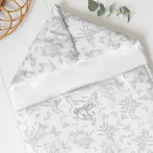 Nid d'ange passe sangle Toile de Jouy gris