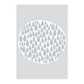 Affiche Ronds gouttes Bleu 40 x 50 cm