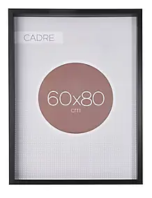 Cadre vitrine vide noir l.60 x H.80 cm