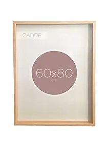 Cadre vitrine vide bois l.60 x H.80 cm