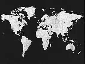 Affiche décorative map noir l.60 x H.80 cm