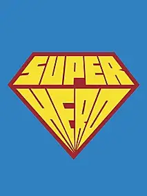 Affiche Super Héro bleu L.40 x l.30 cm
