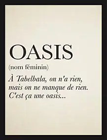 Image encadrée couleur oasis Dada Art orientation portrait l.33 x H.43 x ép.3 cm