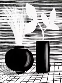Affiche vases noir Dada Art L.40 x l.30 cm