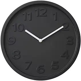 Horloge murale design noir ⌀30 x ep.4,5cm