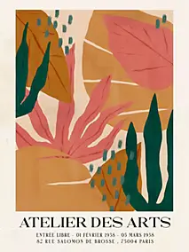 Affiche Workshop multicouleur Dada Art l.30 x H.40 cm