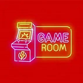 Affiche Game Room rouge Dada Art l.30 x H.30 cm