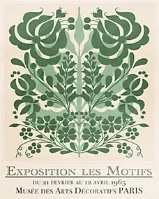 Affiche Motif vert Dada Art l.40 x H.50 cm
