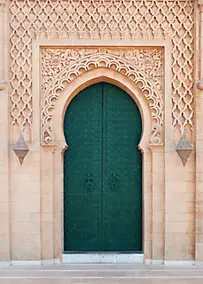 Affiche Porte verte beige Dada Art l.50 x H 70 cm