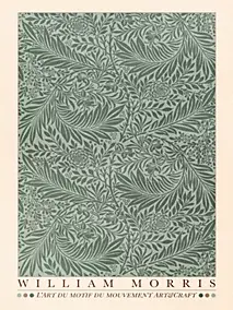 Affiche William Morris vert l.30 x L.40 Dada Art