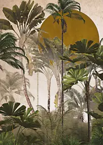 Affiche palmiers tropicaux L.40 x H.50cm Dada Art
