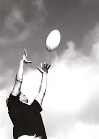 Affiche rugby noir et blanc L.50 x H.70cm Dada Art