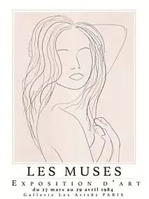 Affiche " les muses " l.30 x H.40 cm Dada Art