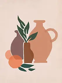 Affiche poterie terracotta l.30 x l.40 cm Dada Art