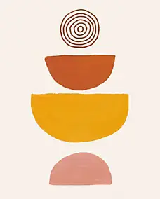 Affiche totem coloré l.24 x l.30 cm Dada Art