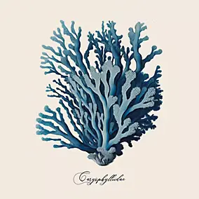 Affiche corail bleu l.30 x l.30 cm Dada Art