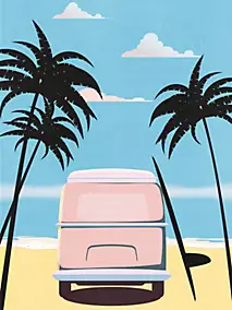 Affiche van rose l.30 x H.40 cm Dada Art