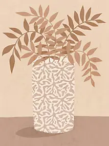 Affiche feuilles terracotta l.30 x H.40 cm Dada Art