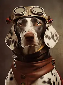 Affiche chien aviateur l.30 x H.40 cm Dada Art