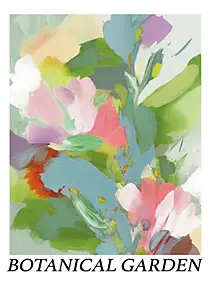 Affiche " Botanical garden " pastels l.30 x H.40 cm Dada Art