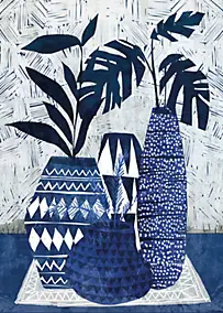 Affiche poterie bleue l.50 x l.70 cm Dada art