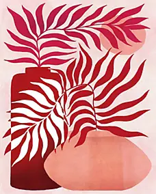Affiche vases roses l.24 x l.30 cm Dada Art