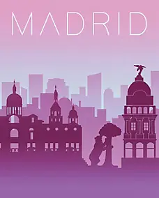 Affiche Madrid l.40 x H.50cm Dada Art