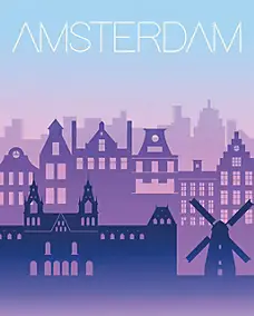 Affiche Amsterdam l.40 x H.50cm Dada Art