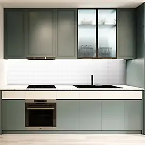 Crédence de cuisine blanc mat Lahti L. 200 x H. 60 cm